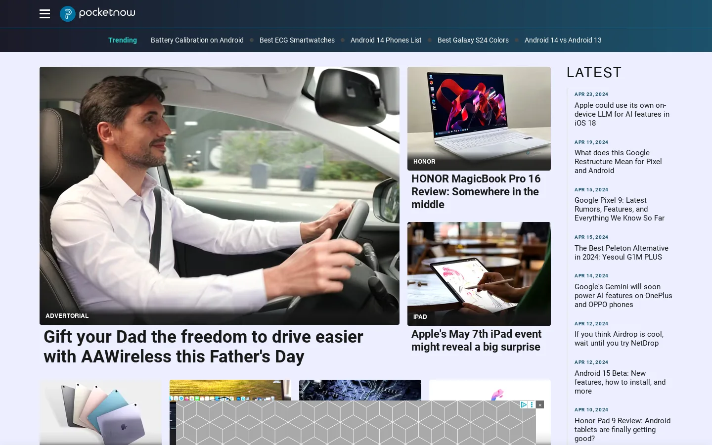 Pocketnow Homepage screenshot