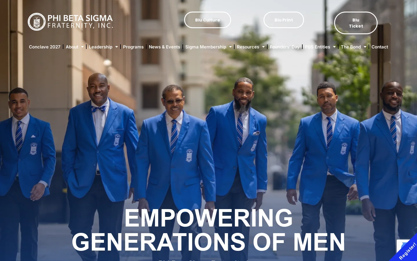 PBS Home - Phi Beta Sigma Fraternity, Inc. Homepage screenshot