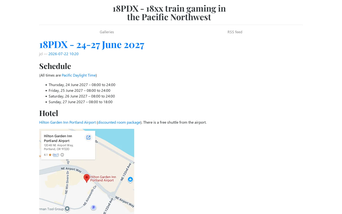 18PDX Homepage screenshot