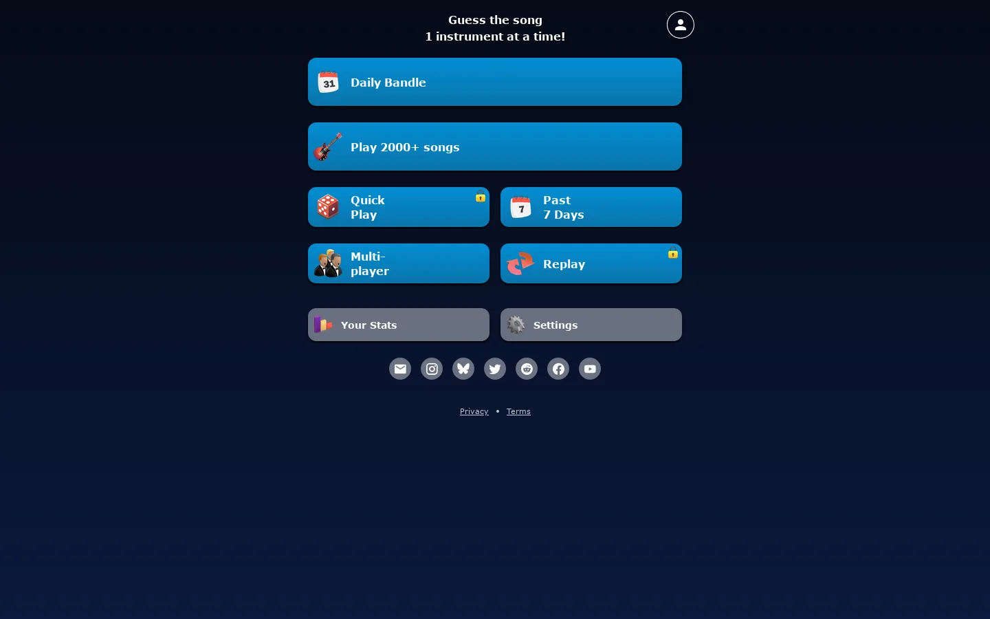 Bandle Homepage screenshot