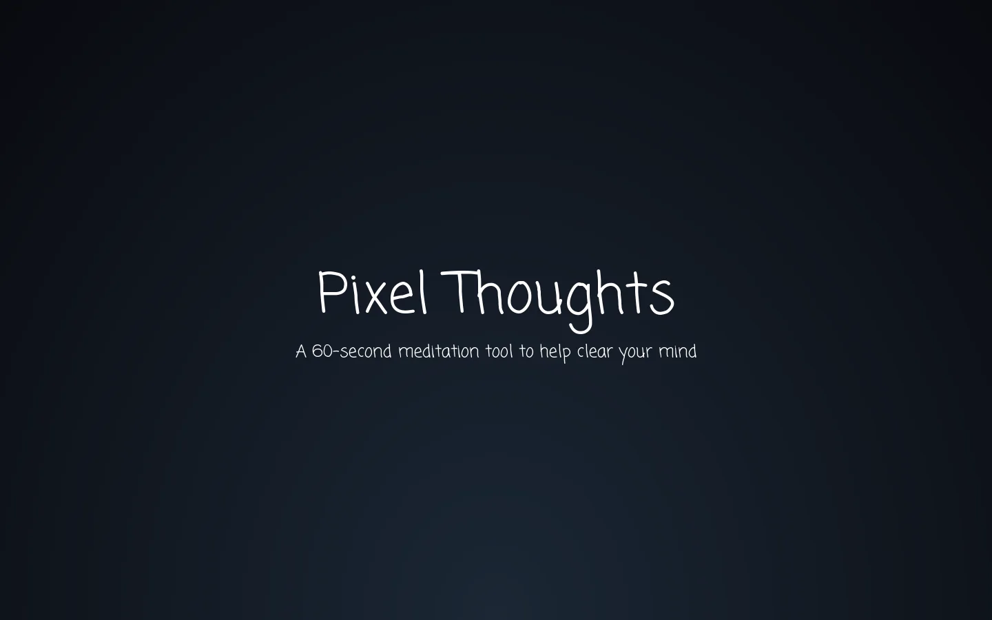 Pixel Thoughts Homepage screenshot