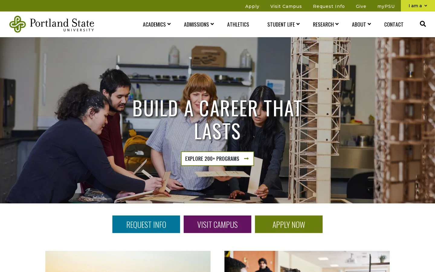 Homepage | Portland State University Homepage screenshot