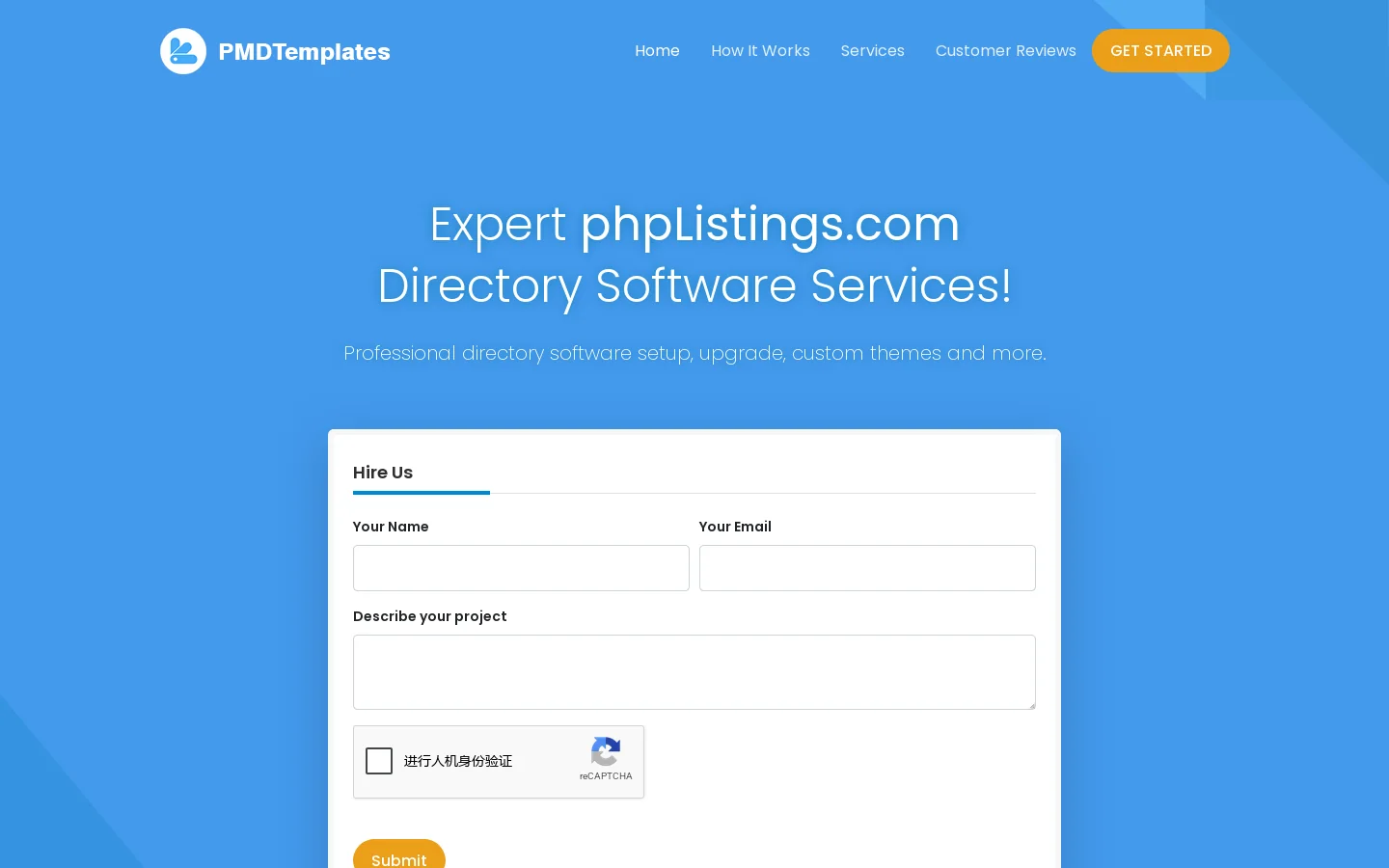 phpListings.com Directory Software Custom Services Homepage screenshot