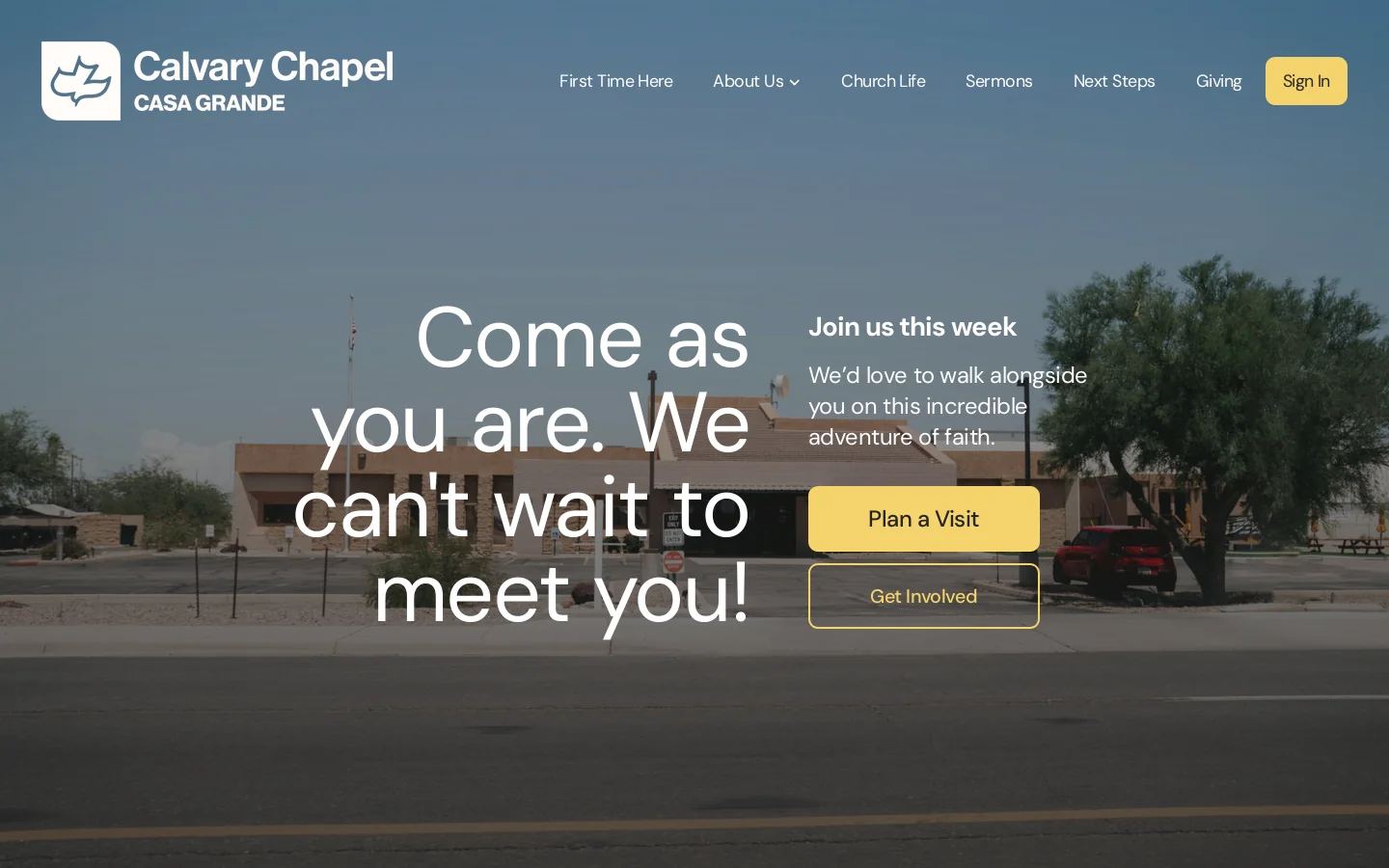 Calvary CG Homepage screenshot