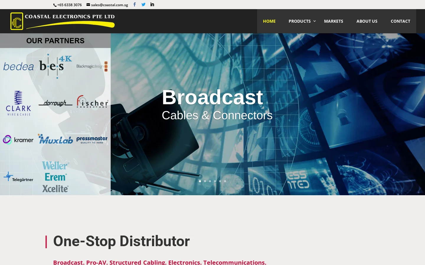 Coastal Electronics Pte Ltd Homepage screenshot