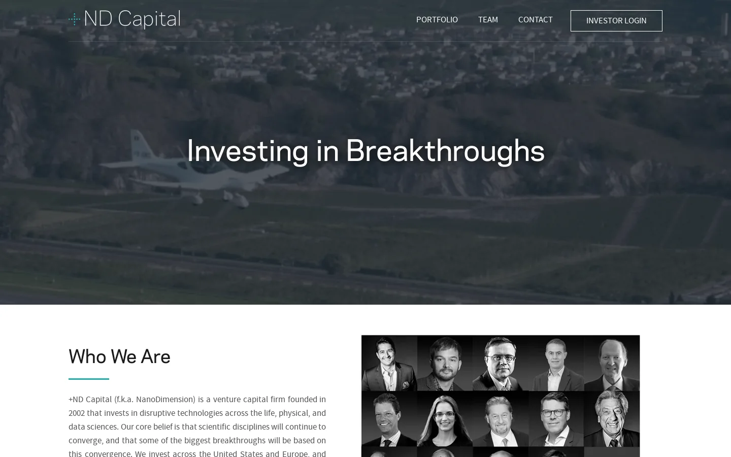 ND Capital Homepage screenshot