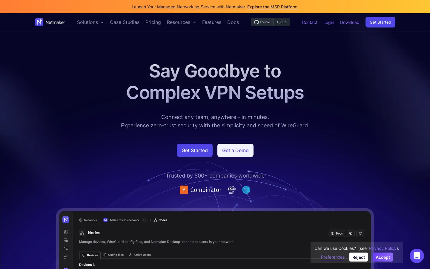 Netmaker Homepage screenshot