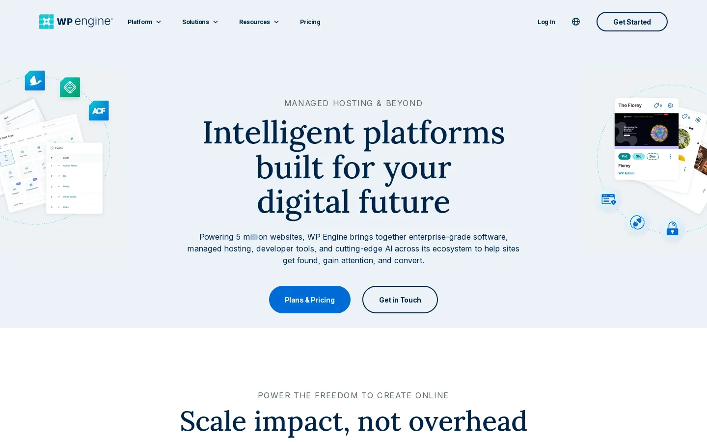 WP Engine® Homepage screenshot