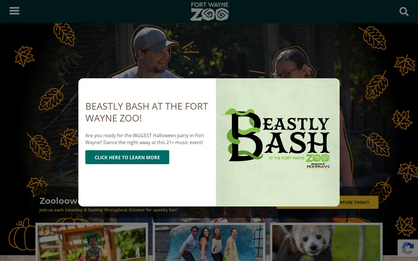 Fort Wayne Zoo | Indiana's #1 Summer Bucket List Destination Homepage screenshot