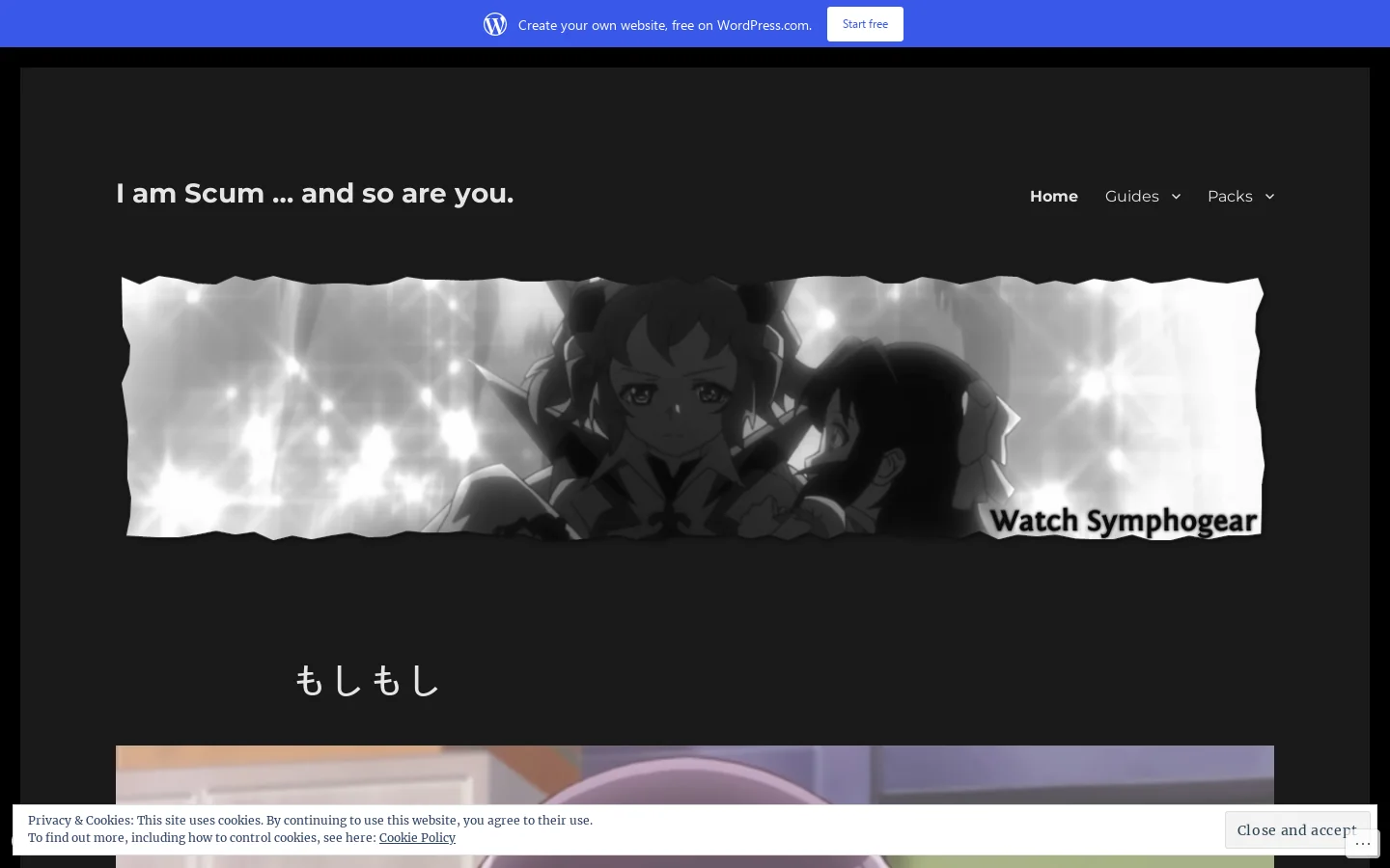 I am Scum … and so are you Homepage screenshot