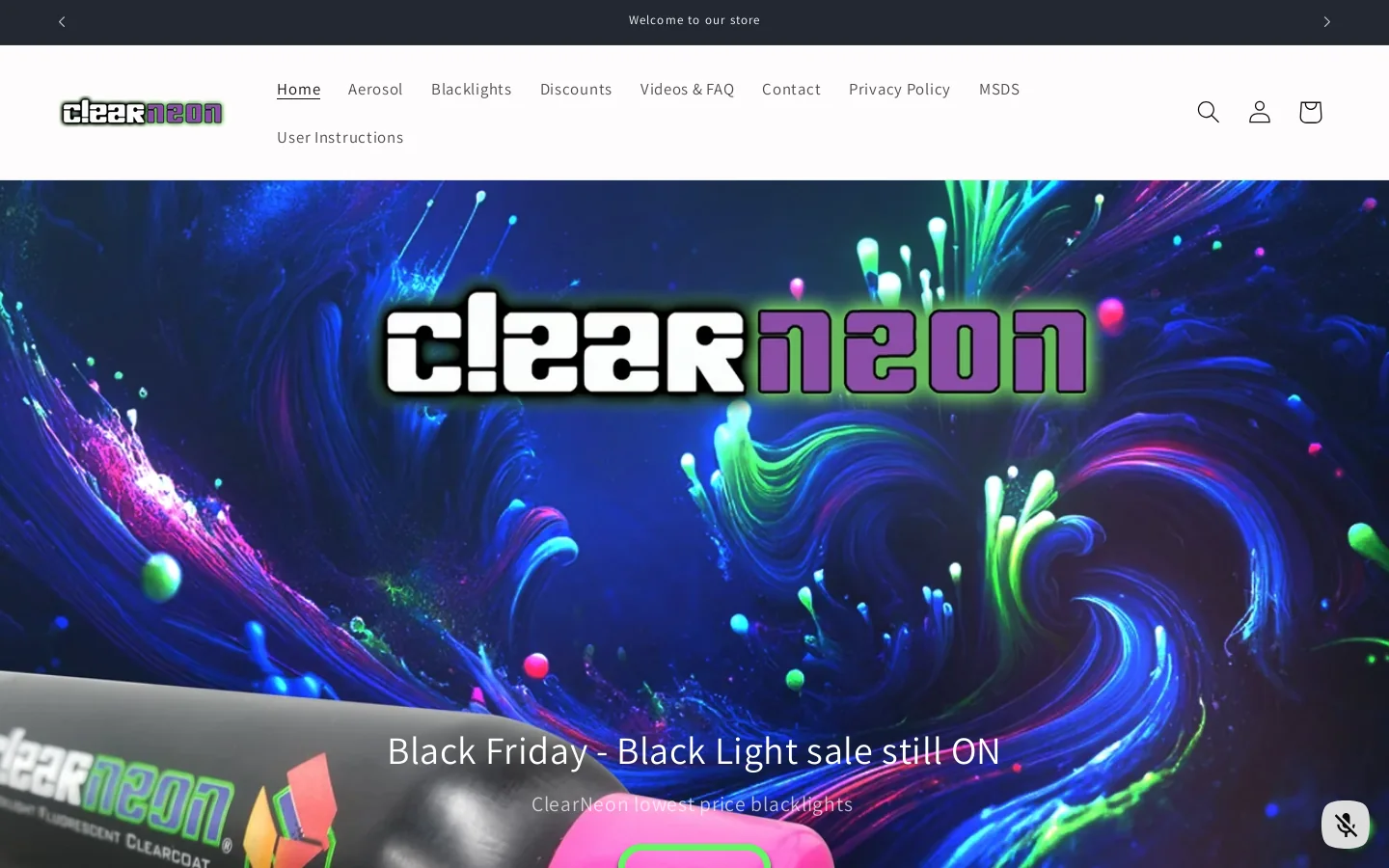 ClearNeon Homepage screenshot