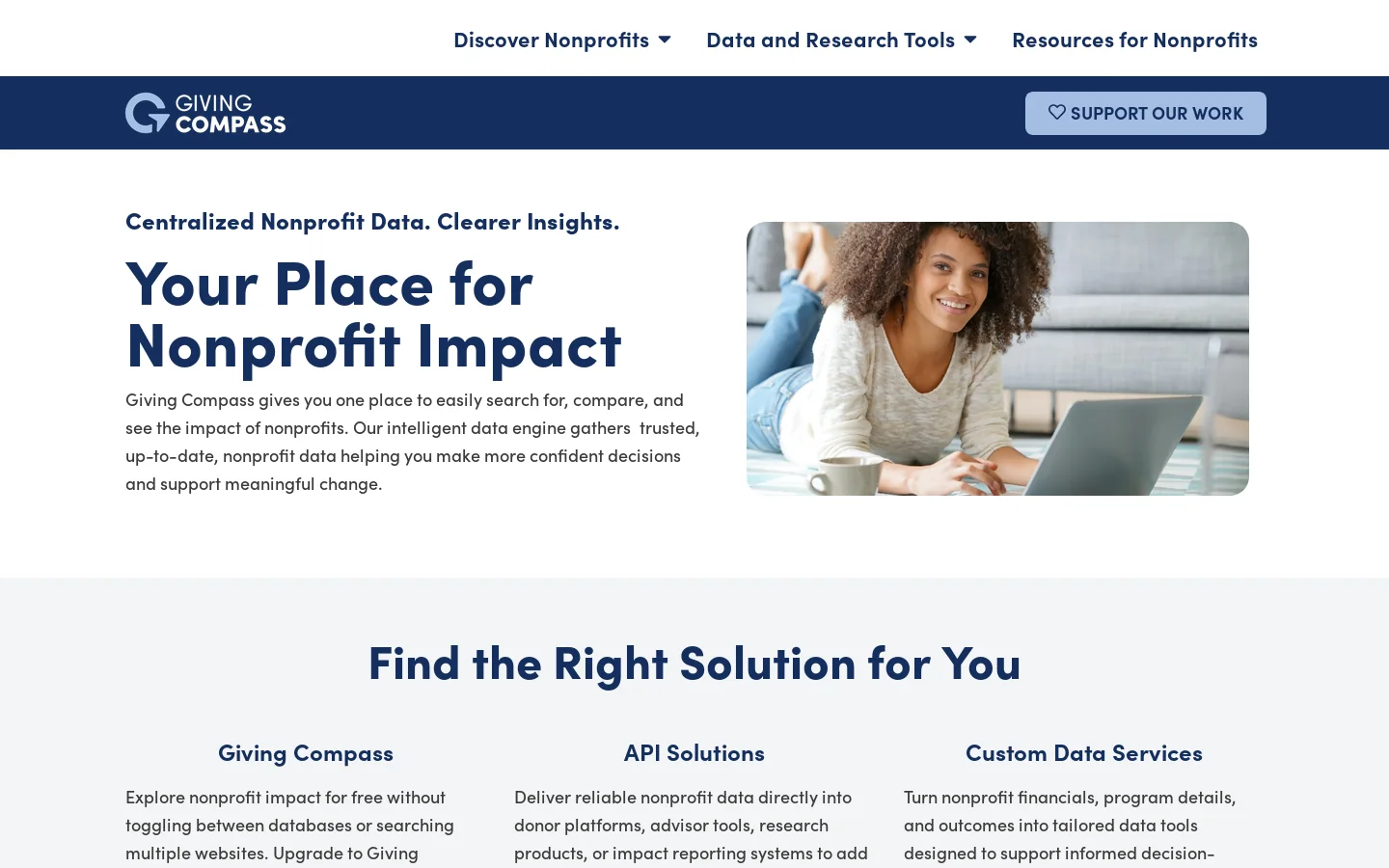 Giving Compass Homepage screenshot