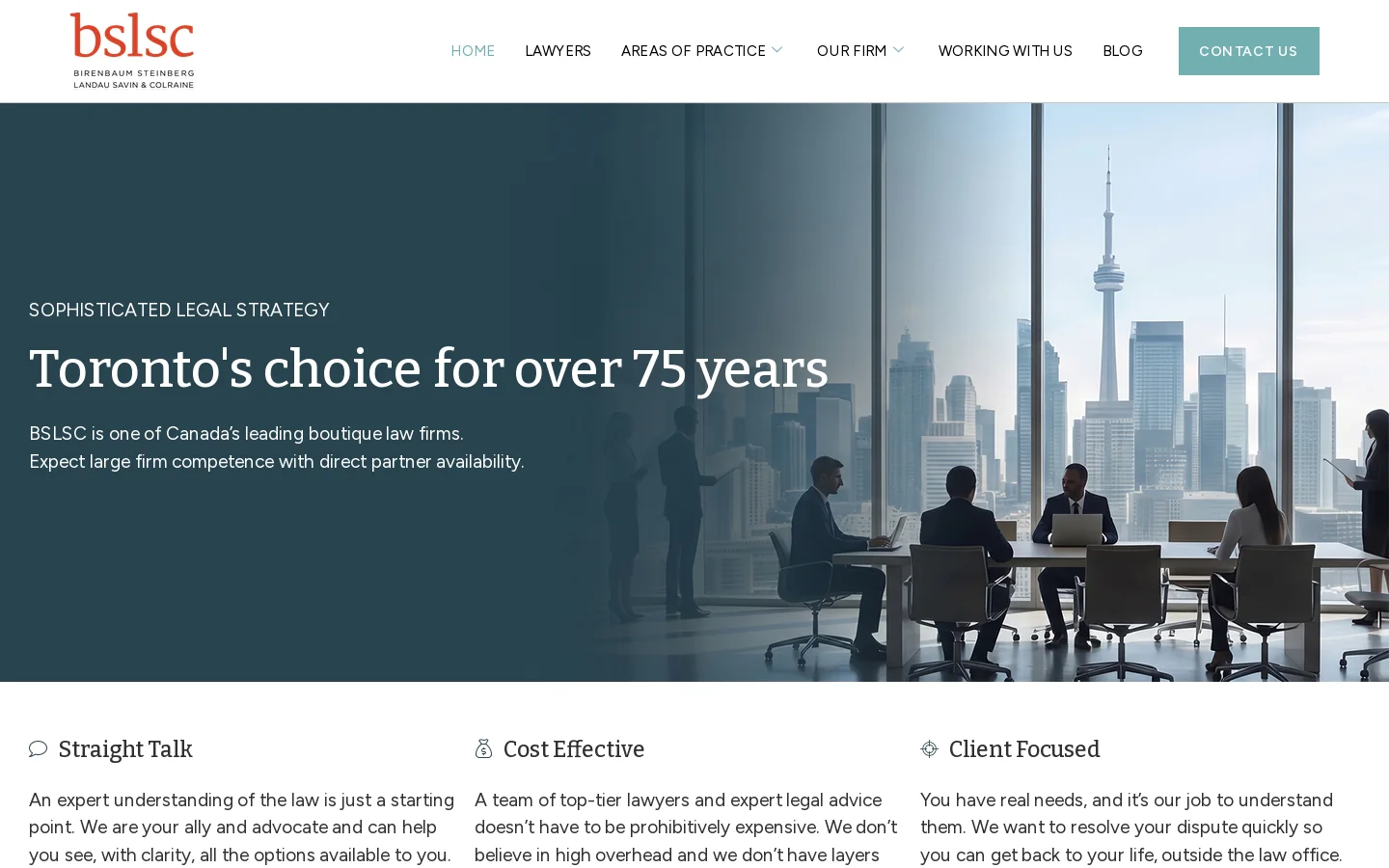 BSLSC Homepage screenshot