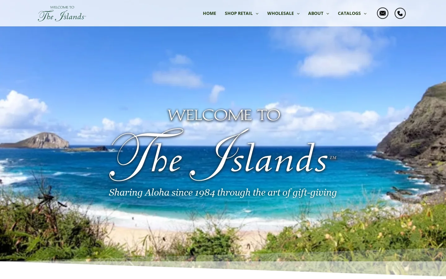 Welcome to the Islands Homepage screenshot