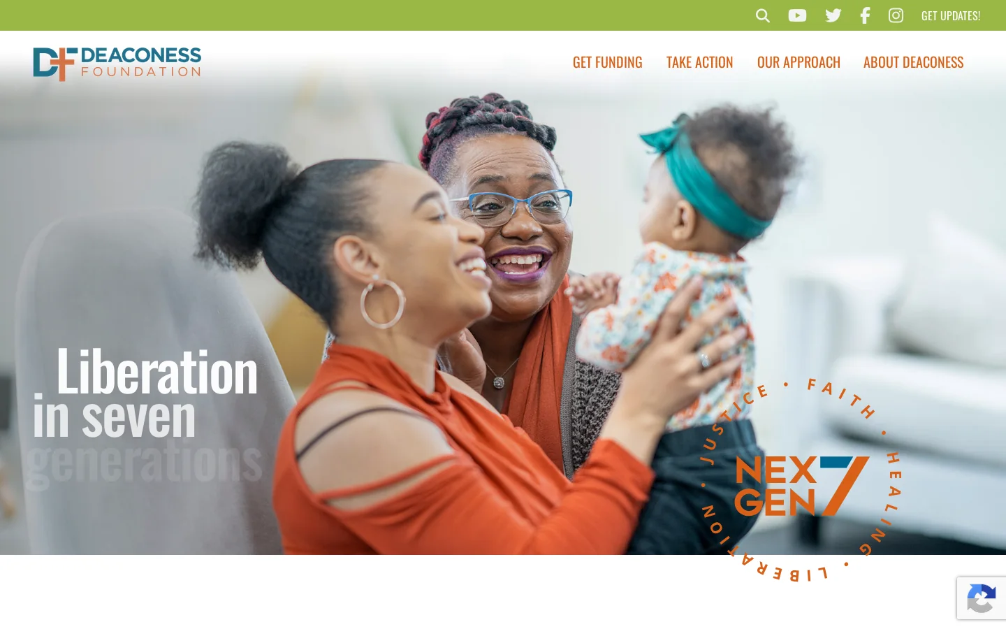 Deaconess Foundation Homepage screenshot