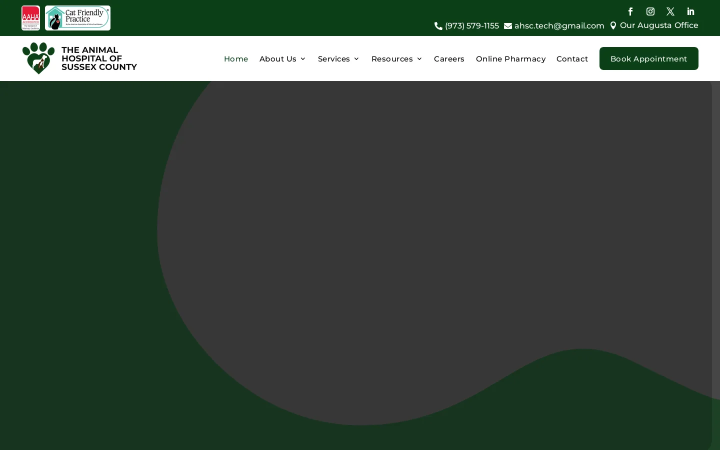 Best Vet In Newton, NJ | Animal Hospital Of Sussex County Homepage screenshot