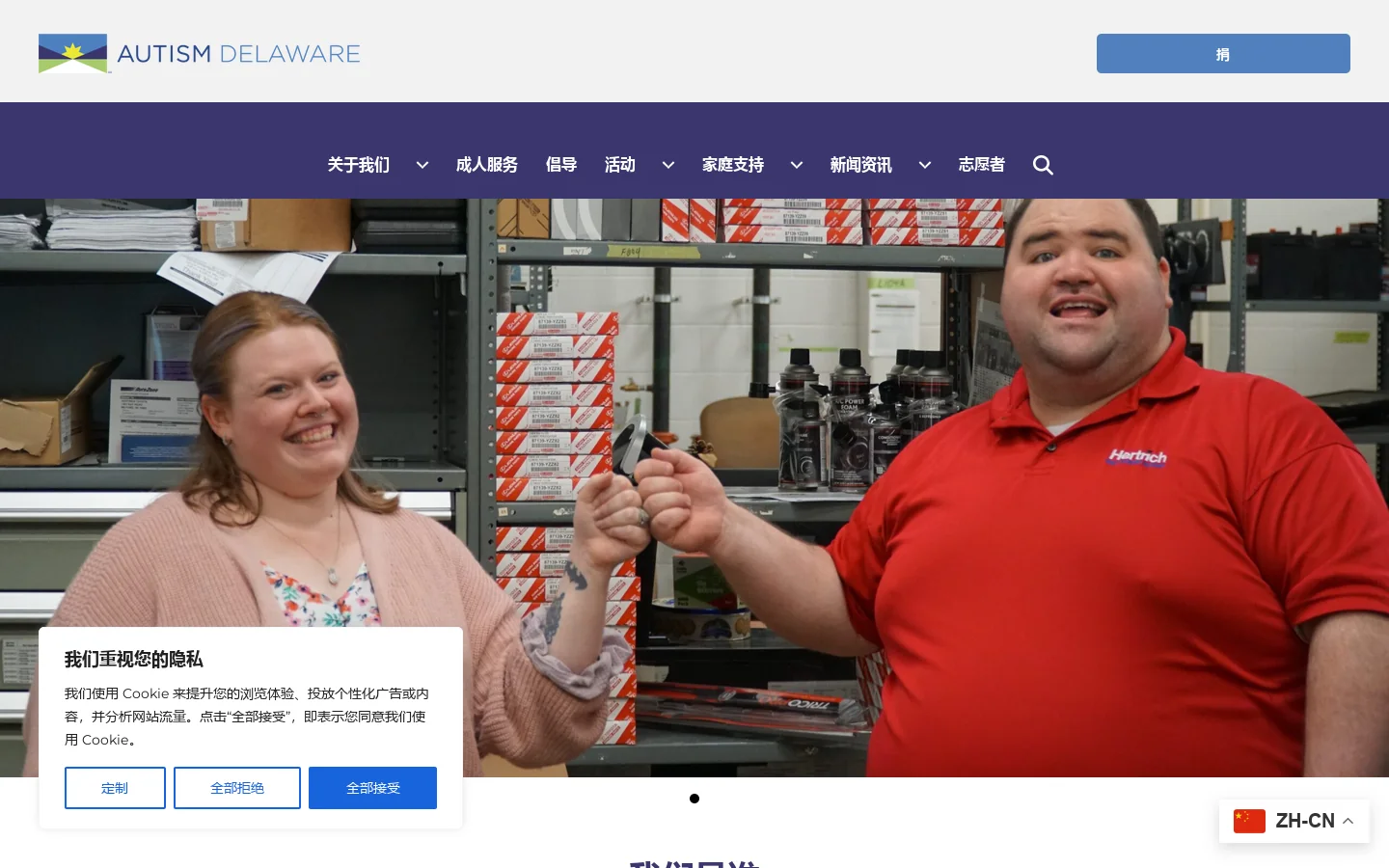 Autism Delaware Homepage screenshot