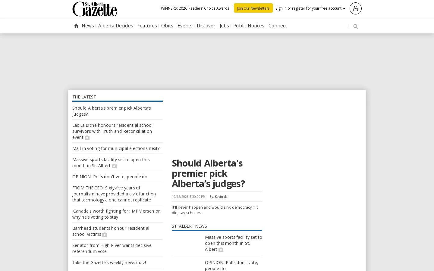 St. Albert Local News - St. Albert News Homepage screenshot