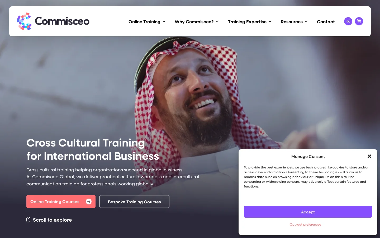 Commisceo Global Homepage screenshot