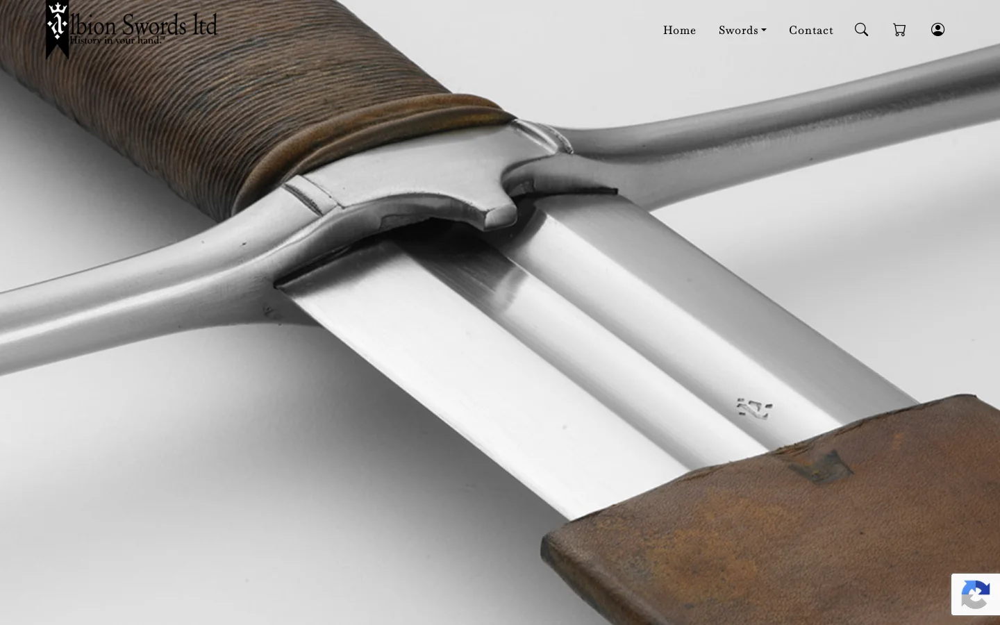 Albion Swords Homepage screenshot
