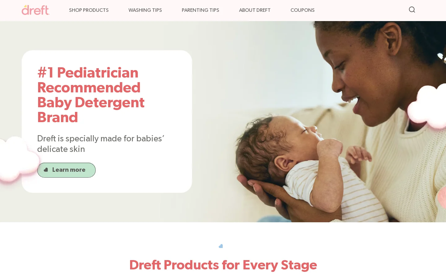 Dreft Homepage screenshot