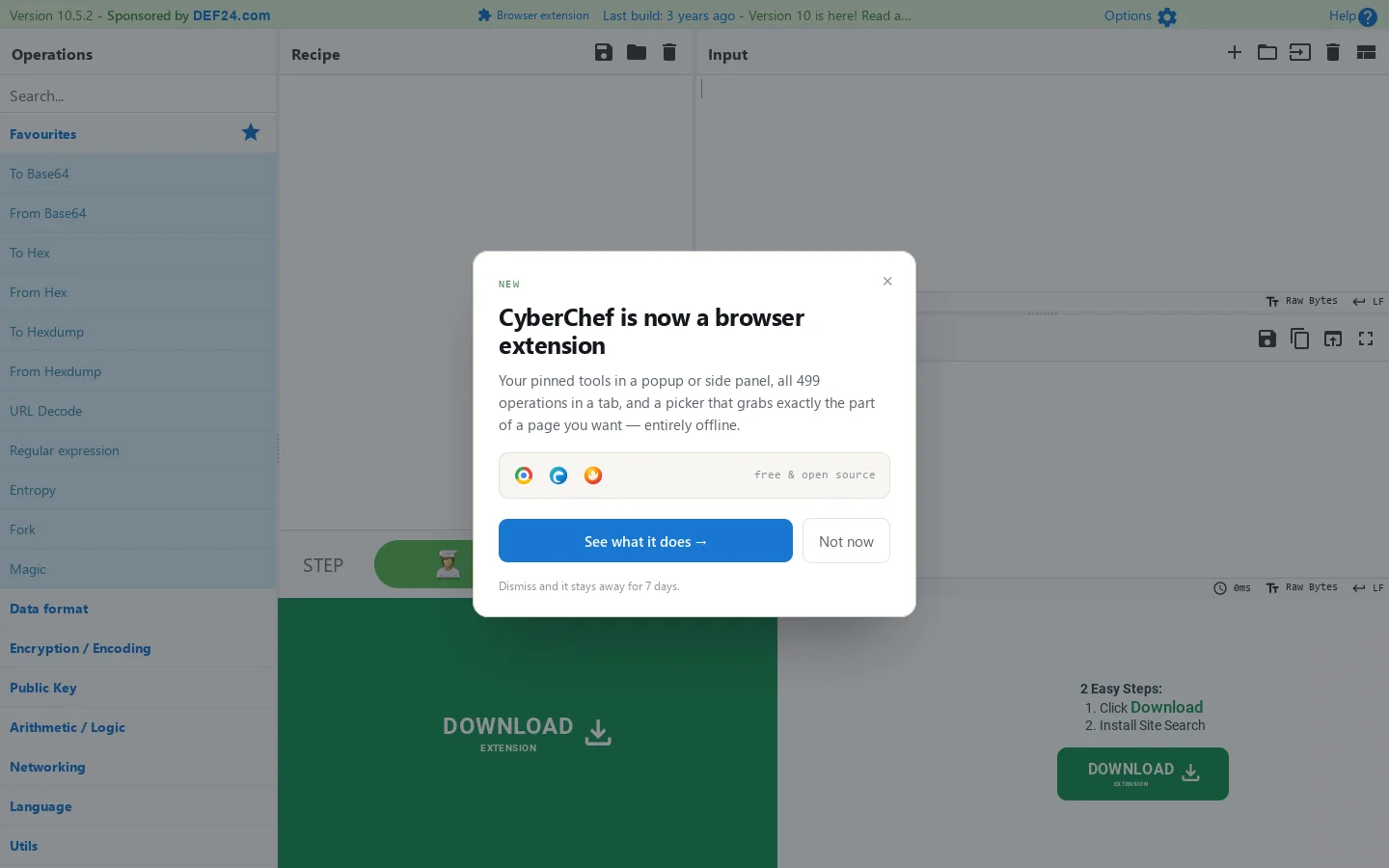 CyberChef Homepage screenshot