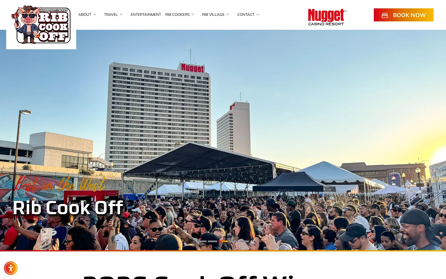 Nugget Rib Cook Off 2026 Homepage screenshot
