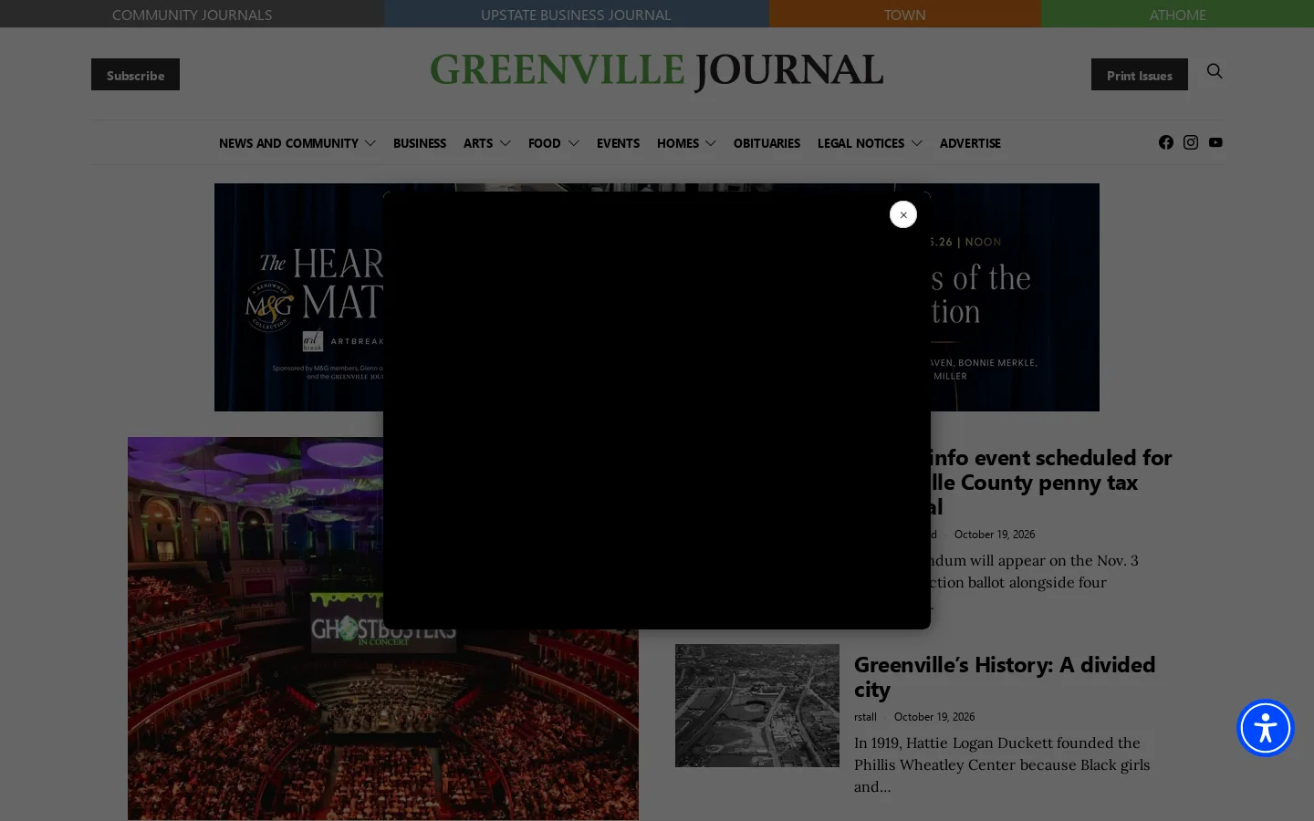 GREENVILLE JOURNAL Homepage screenshot