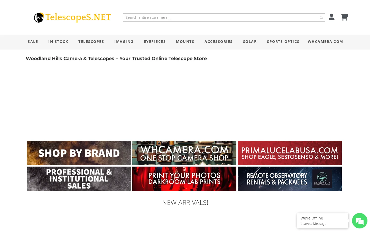 Telescopes Homepage screenshot