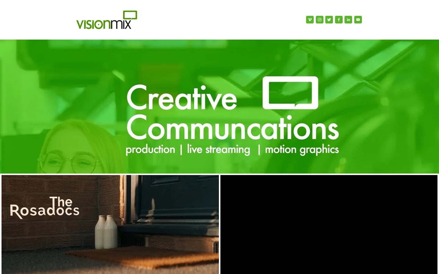 Visionmix Productions Homepage screenshot