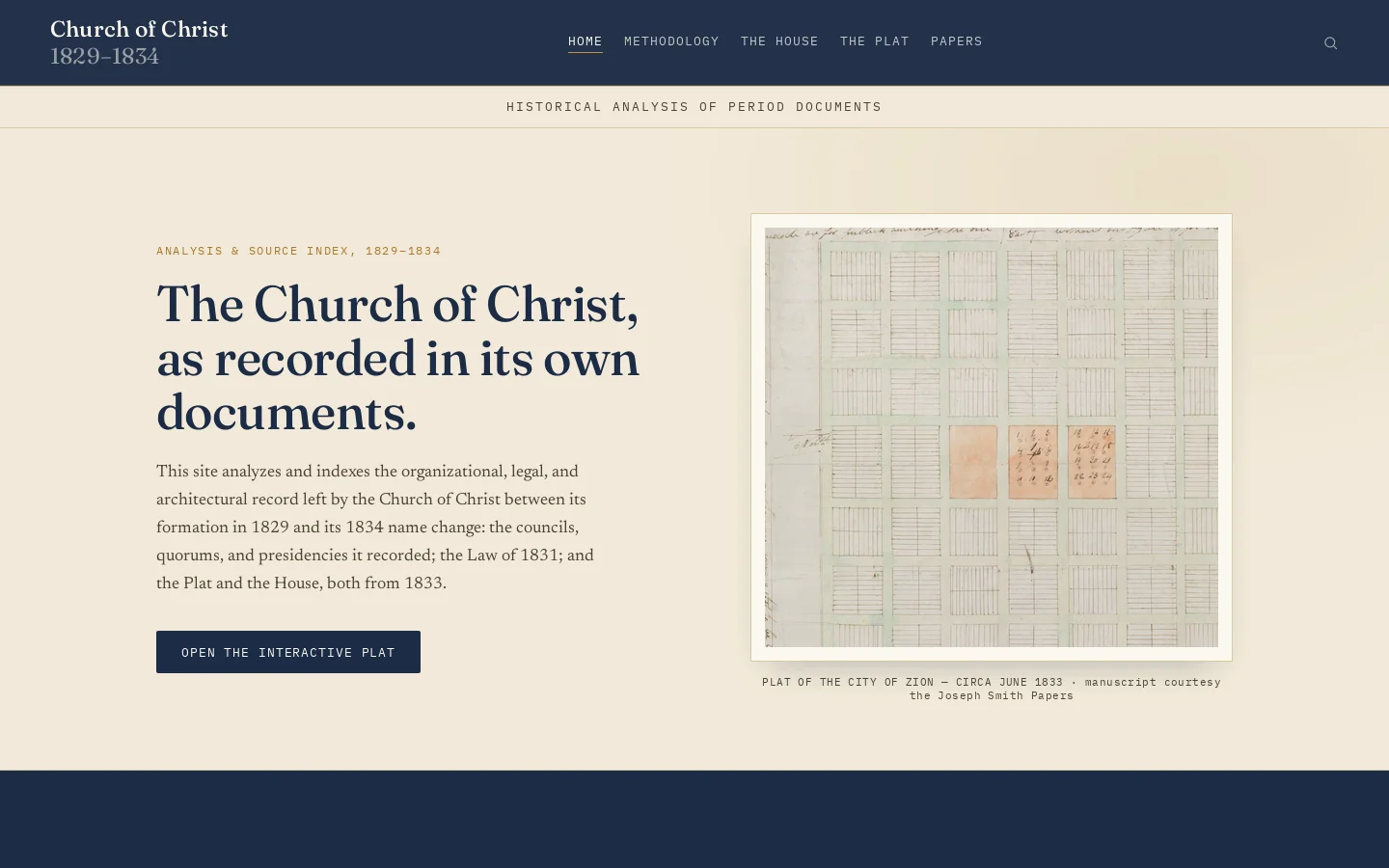 Church of Christ Homepage screenshot