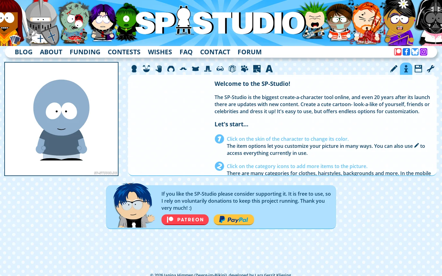 SP-Studio Homepage screenshot
