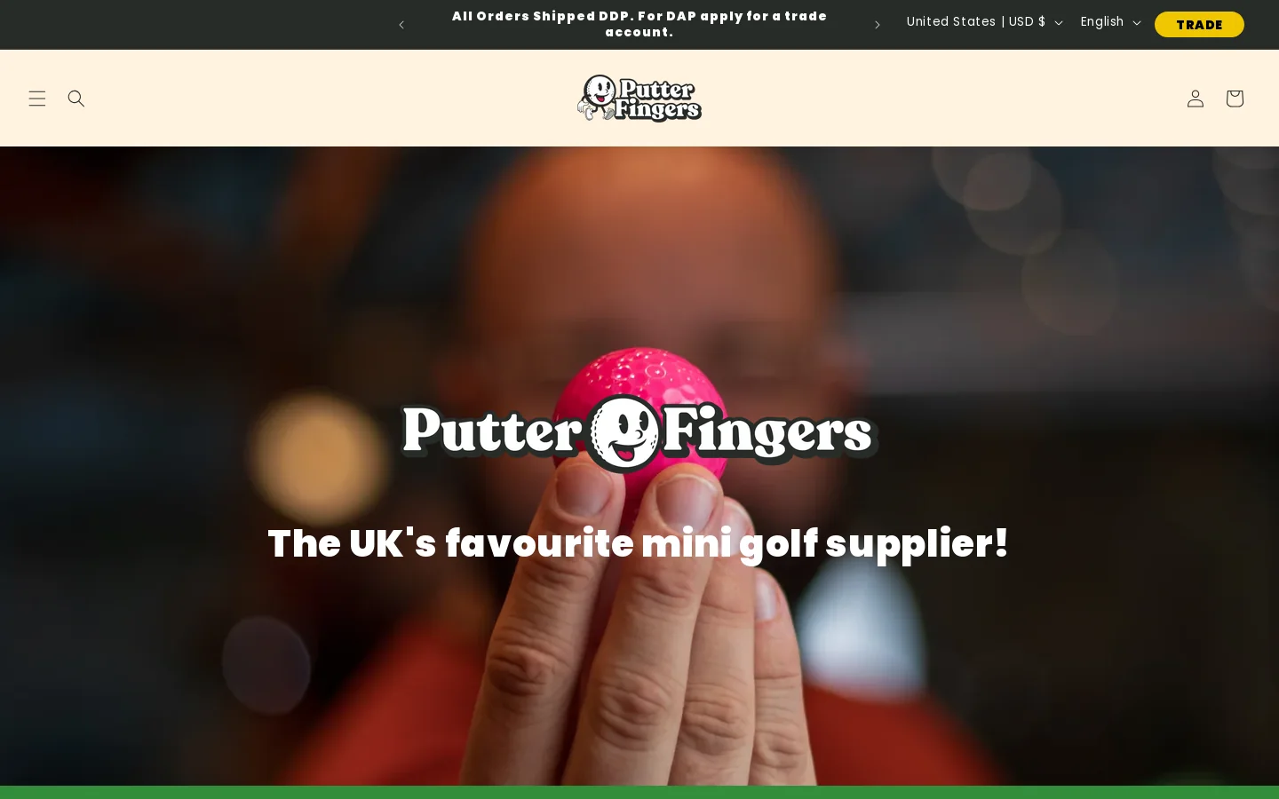 Putterfingers.com Homepage screenshot