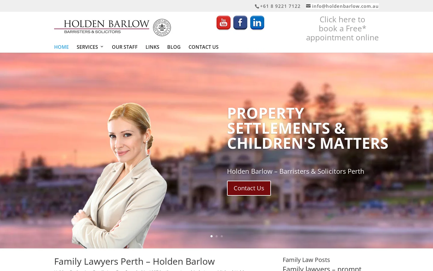 Holden Barlow Homepage screenshot