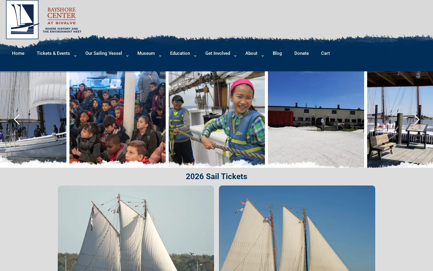 Bayshore Center Homepage screenshot