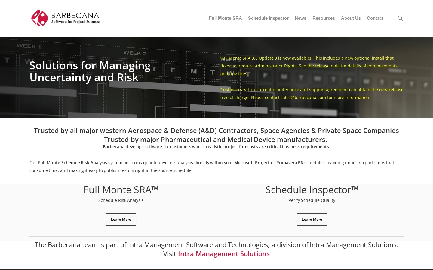 Uncertainty and Risk Management Homepage screenshot