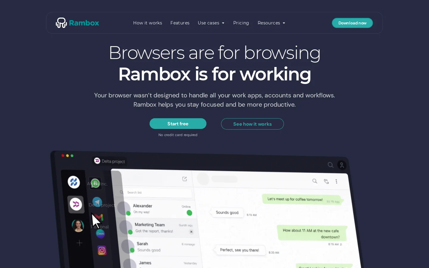 Digital Workspace Software for Multiple Apps and Accounts Homepage screenshot