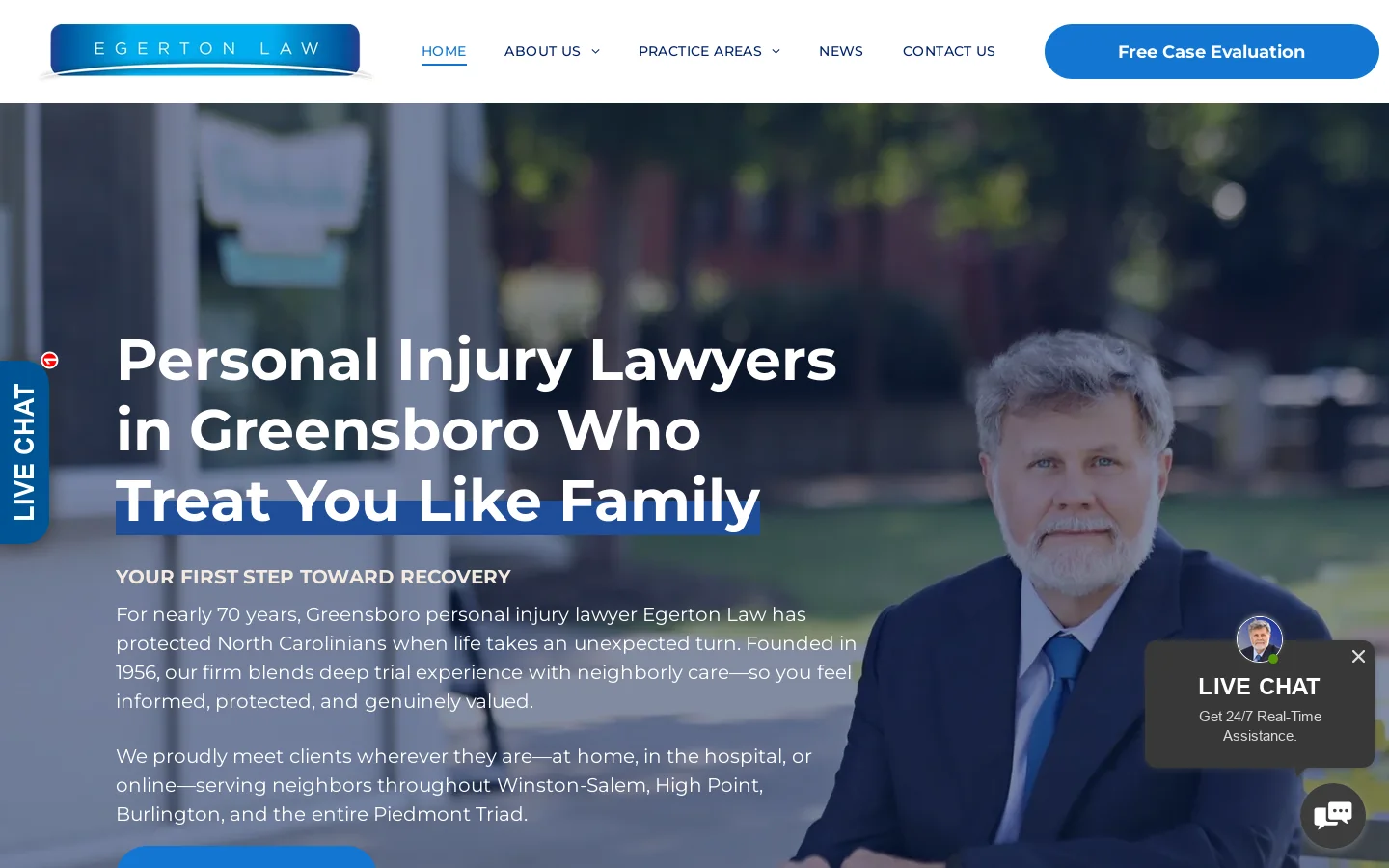 Egerton Law Homepage screenshot