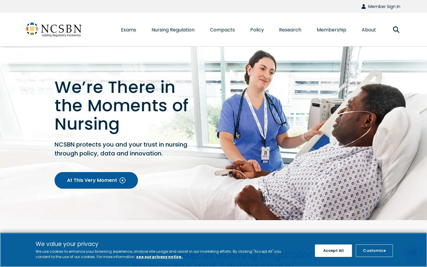 NCSBN Homepage screenshot