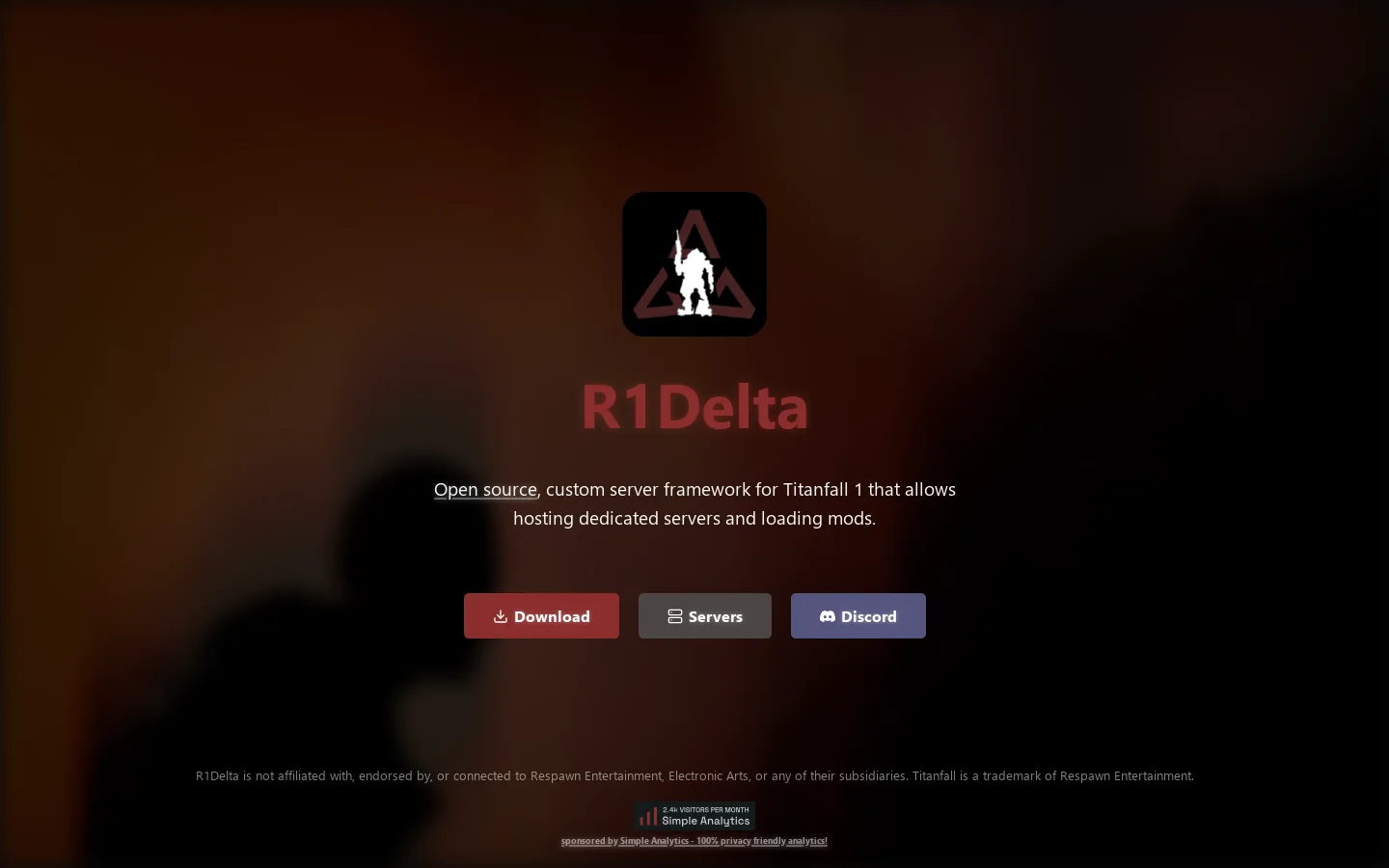 R1Delta Homepage screenshot