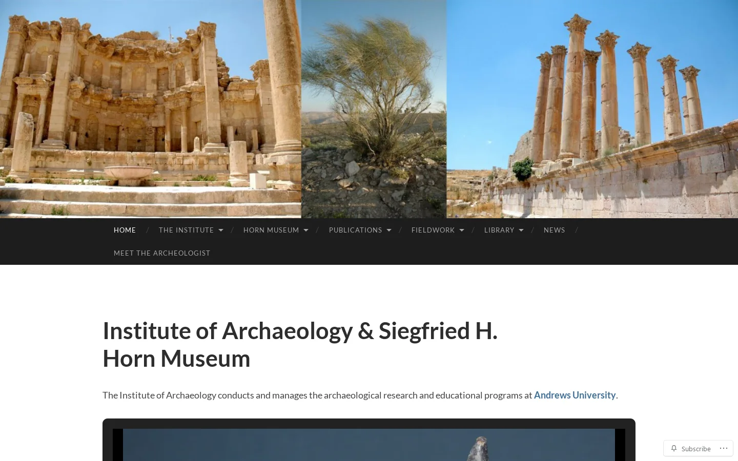 Institute of Archaeology & Siegfried H. Horn Museum | At Andrews University Homepage screenshot