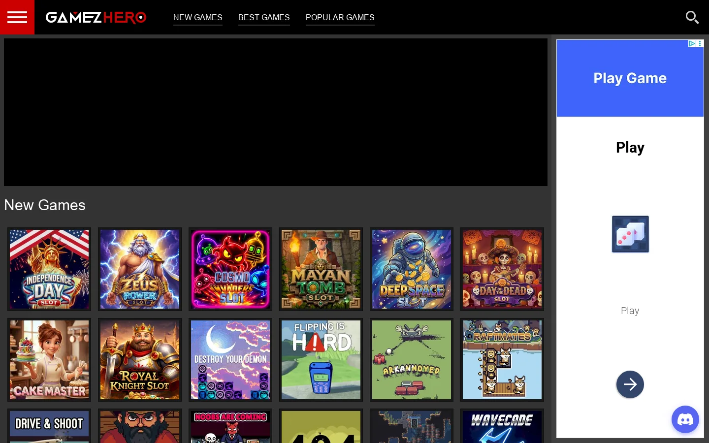 Free Online Browsers Games 🕹️ Play Flash, HTML5, Unity3D Games Homepage screenshot