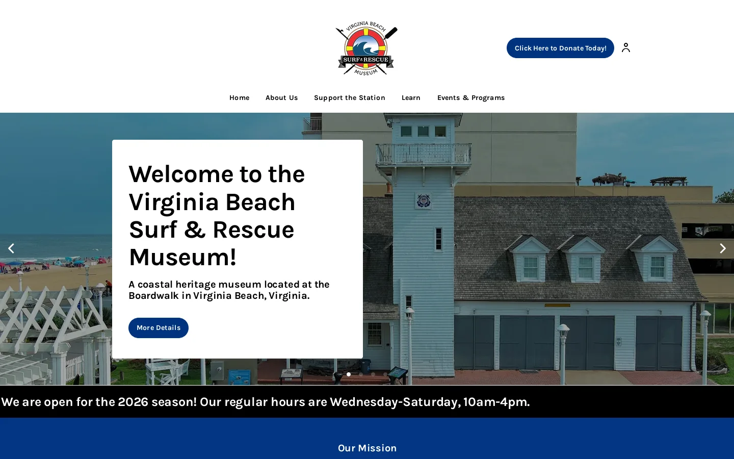 Home | Virginia Beach Surf & Rescue Museum Homepage screenshot