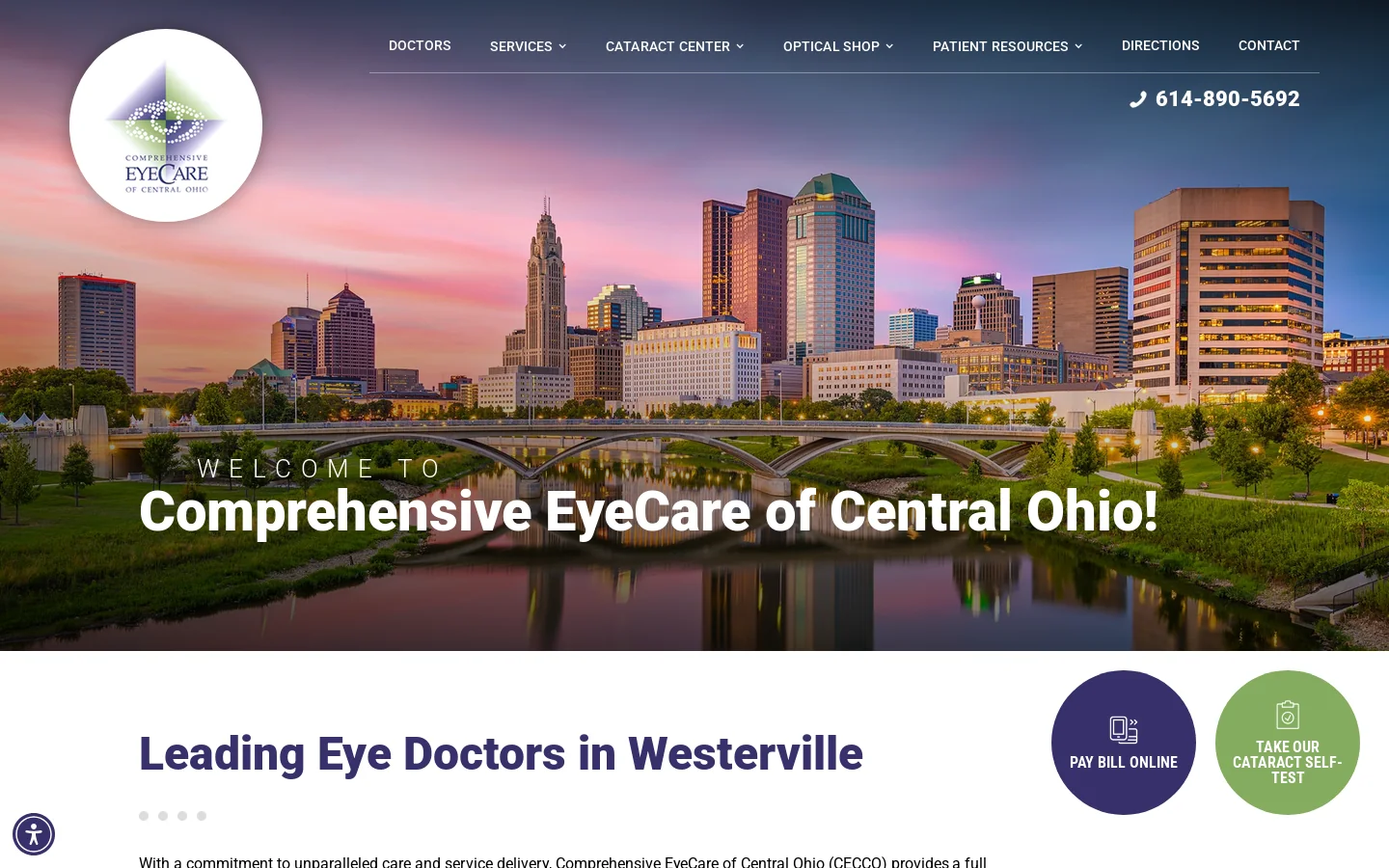 Eye Doctor Westerville | Eye Exam Westerville Homepage screenshot