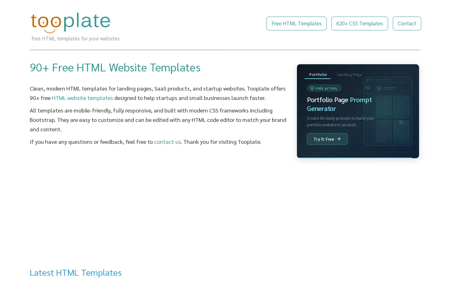 90+ Free HTML CSS Website Templates for Small Business Homepage screenshot