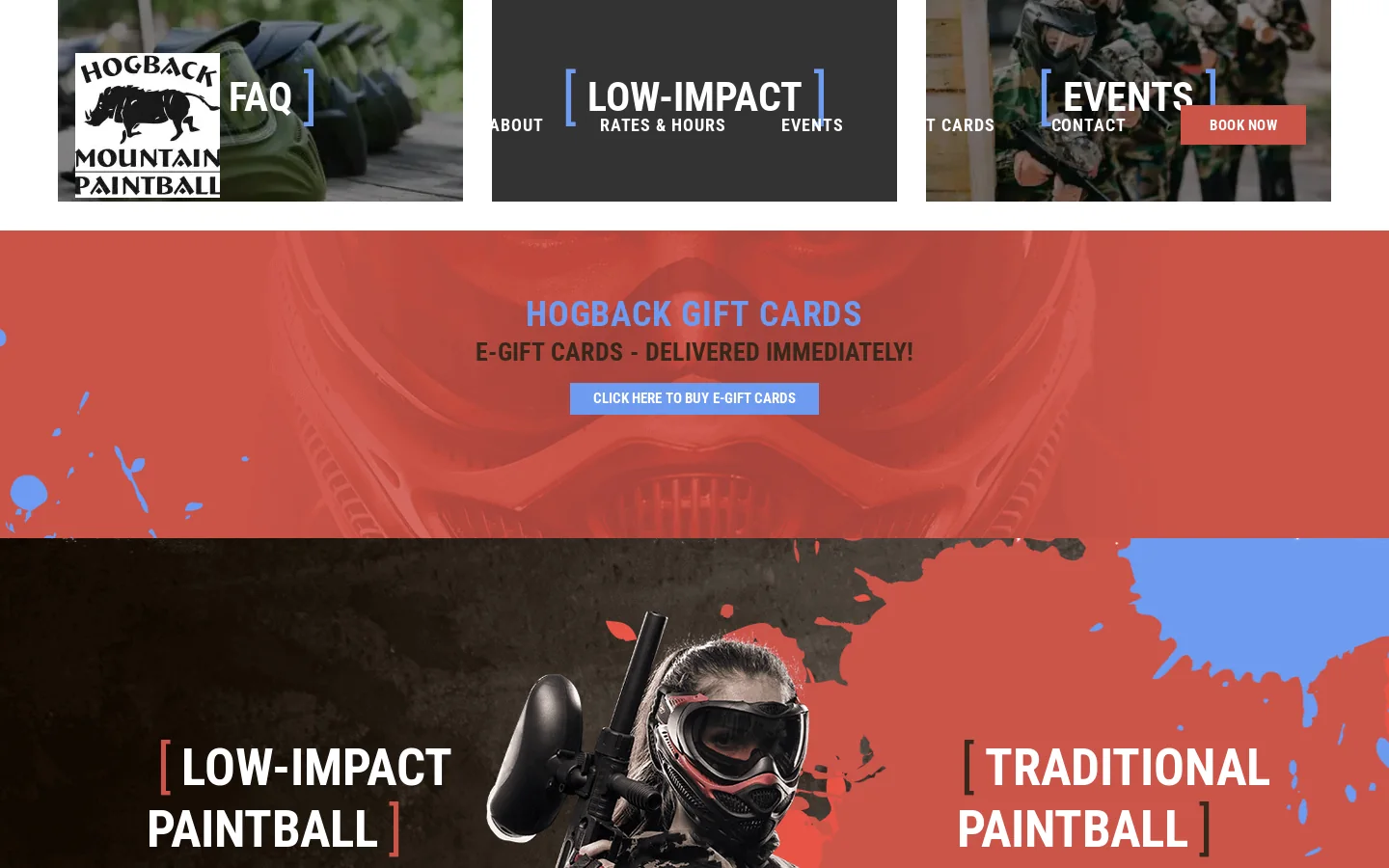 Hogback Mountain Paintball Northern Virginia's Best Recreational Paintball Fields Homepage screenshot