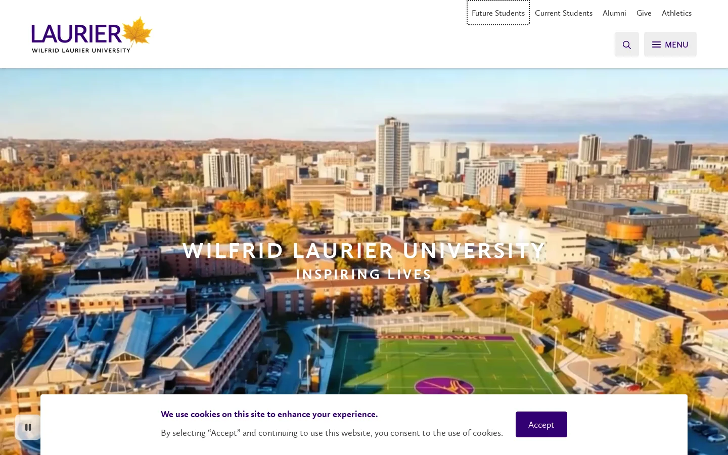 Home | Wilfrid Laurier University Homepage screenshot