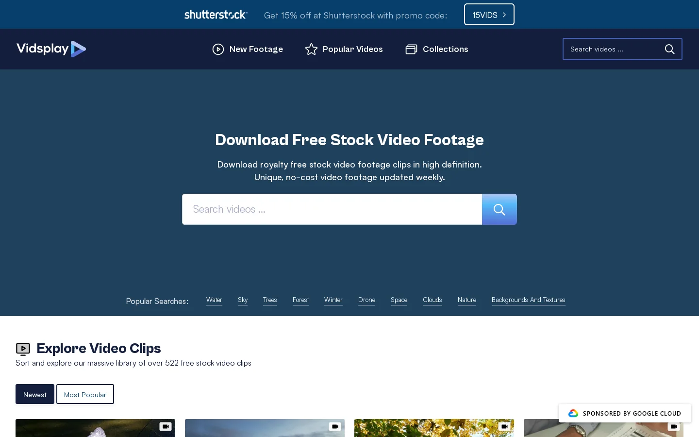 Vidsplay.com Homepage screenshot