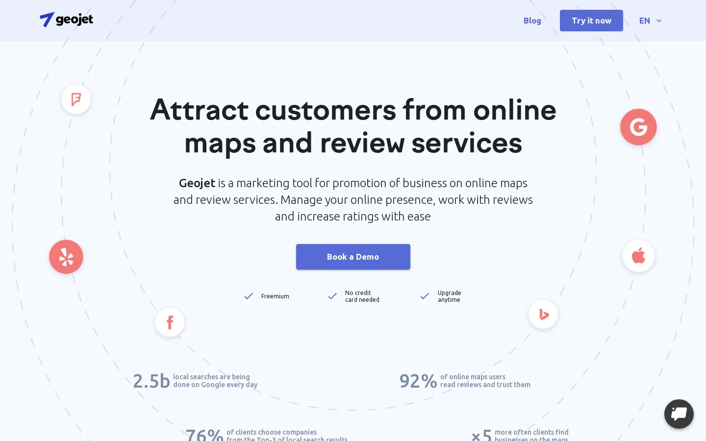 Geojet Homepage screenshot