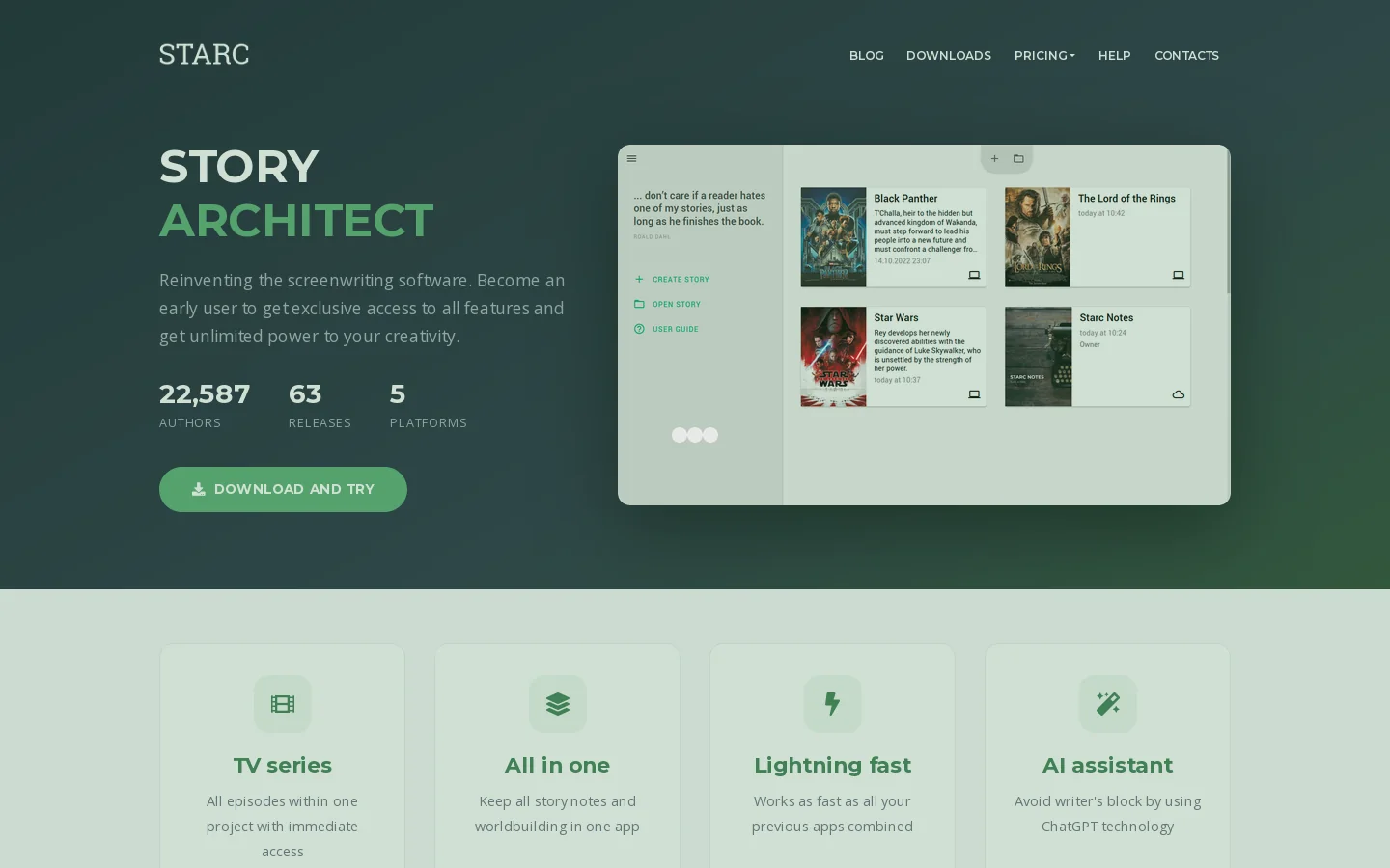 STARC Homepage screenshot